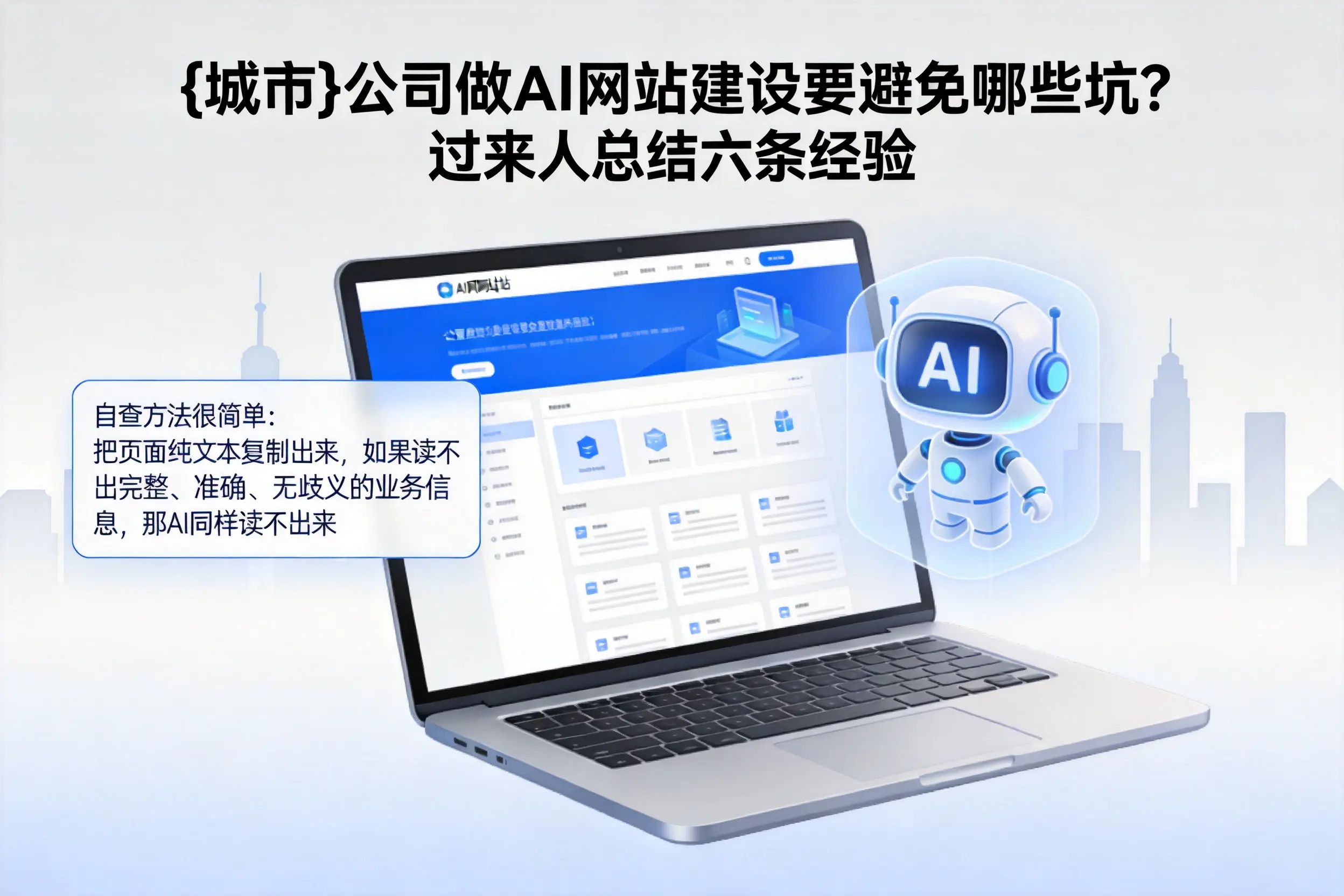 南平公司做AI网站建设要避免哪些坑？过来人总结六条经验