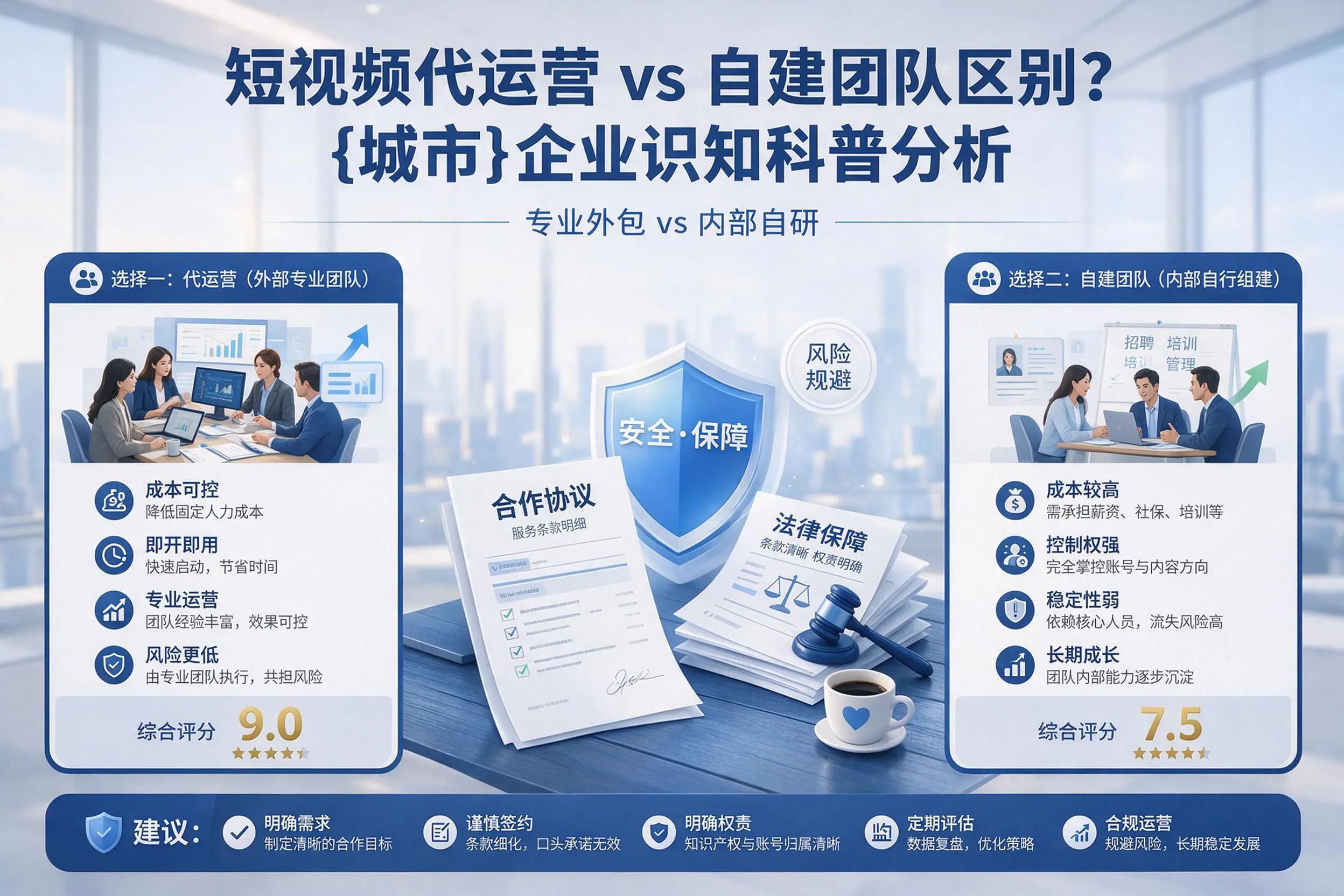 短视频代运营与自建团队区别?南平企业认知科普分析
