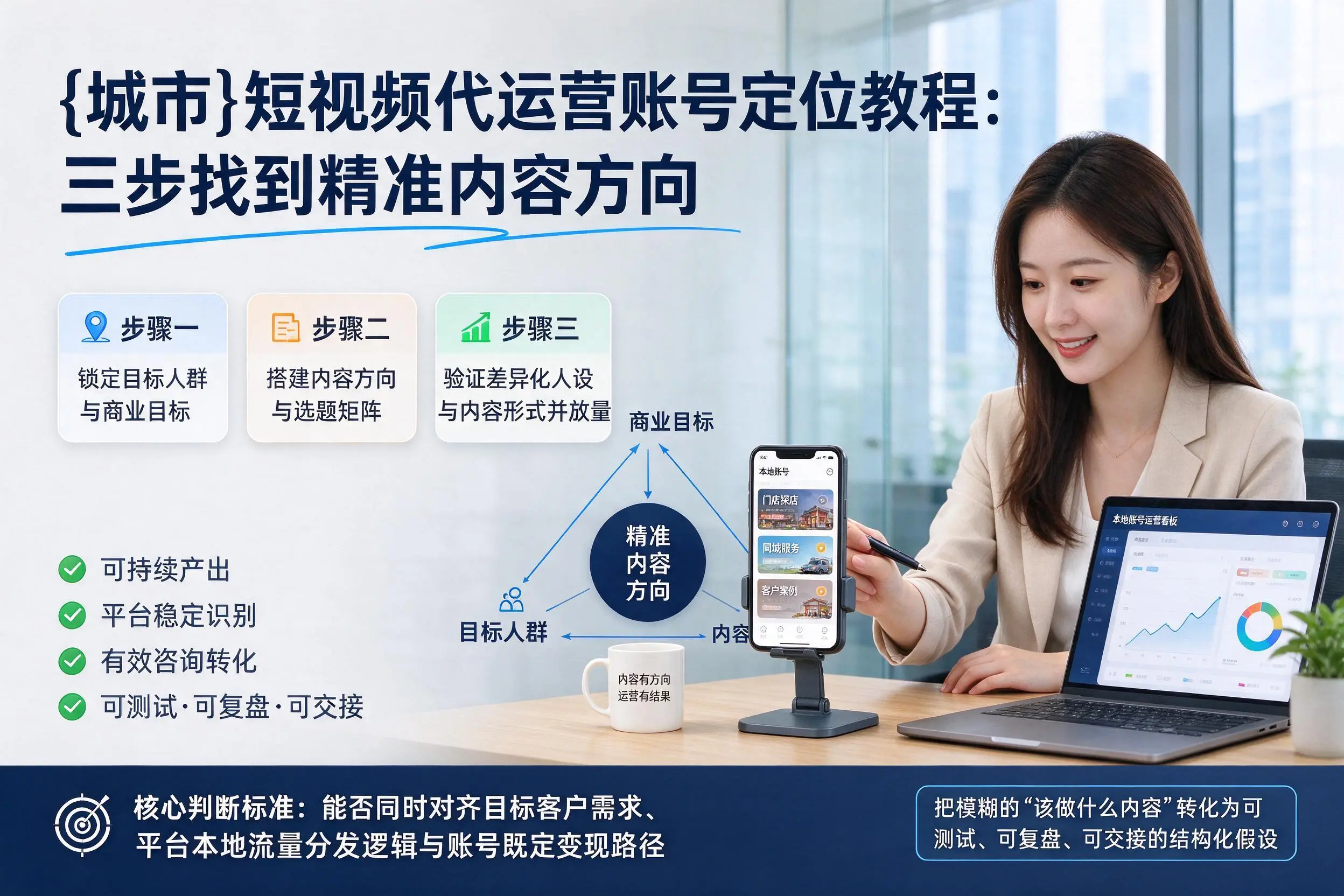 南平短视频代运营账号定位教程:三步找到精准内容方向