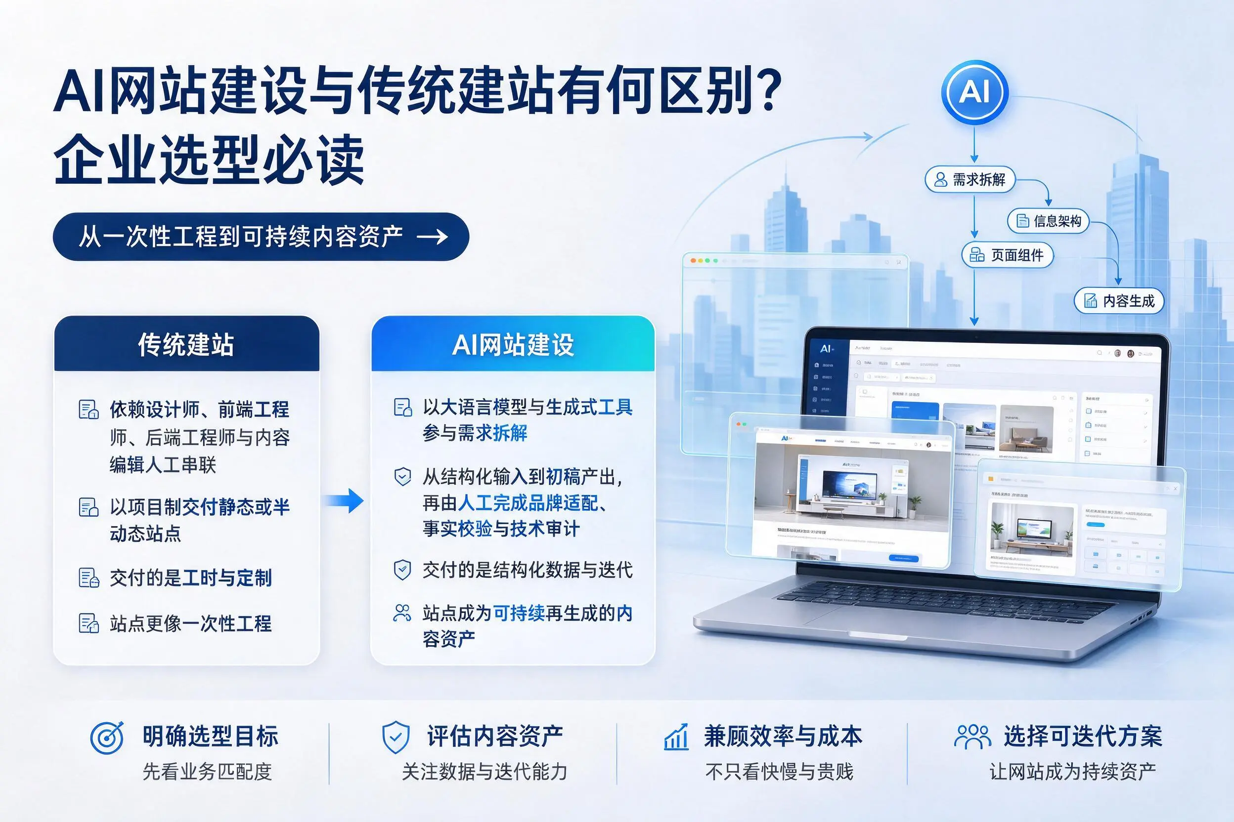 AI网站建设与传统建站有何区别？南平企业选型必读