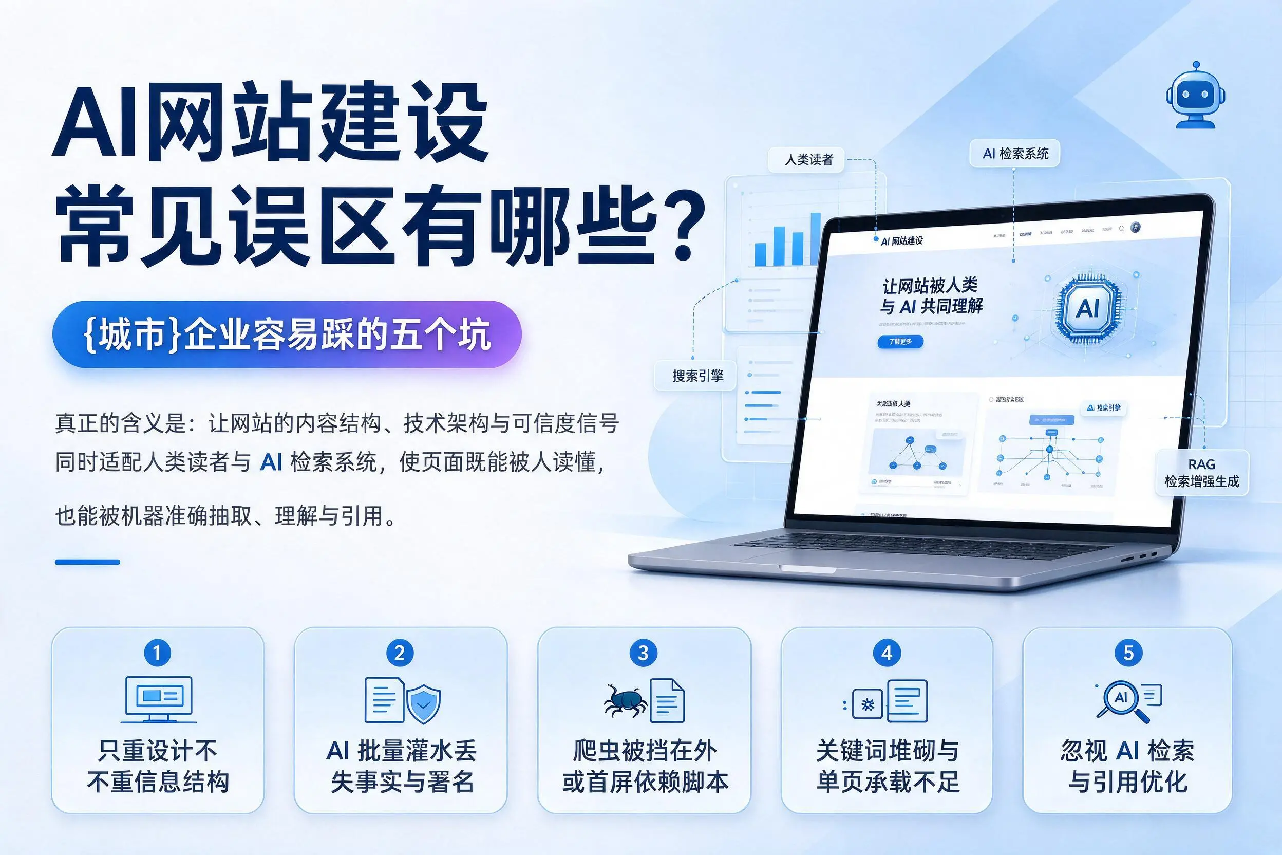 AI网站建设常见误区有哪些？南平企业容易踩的五个坑