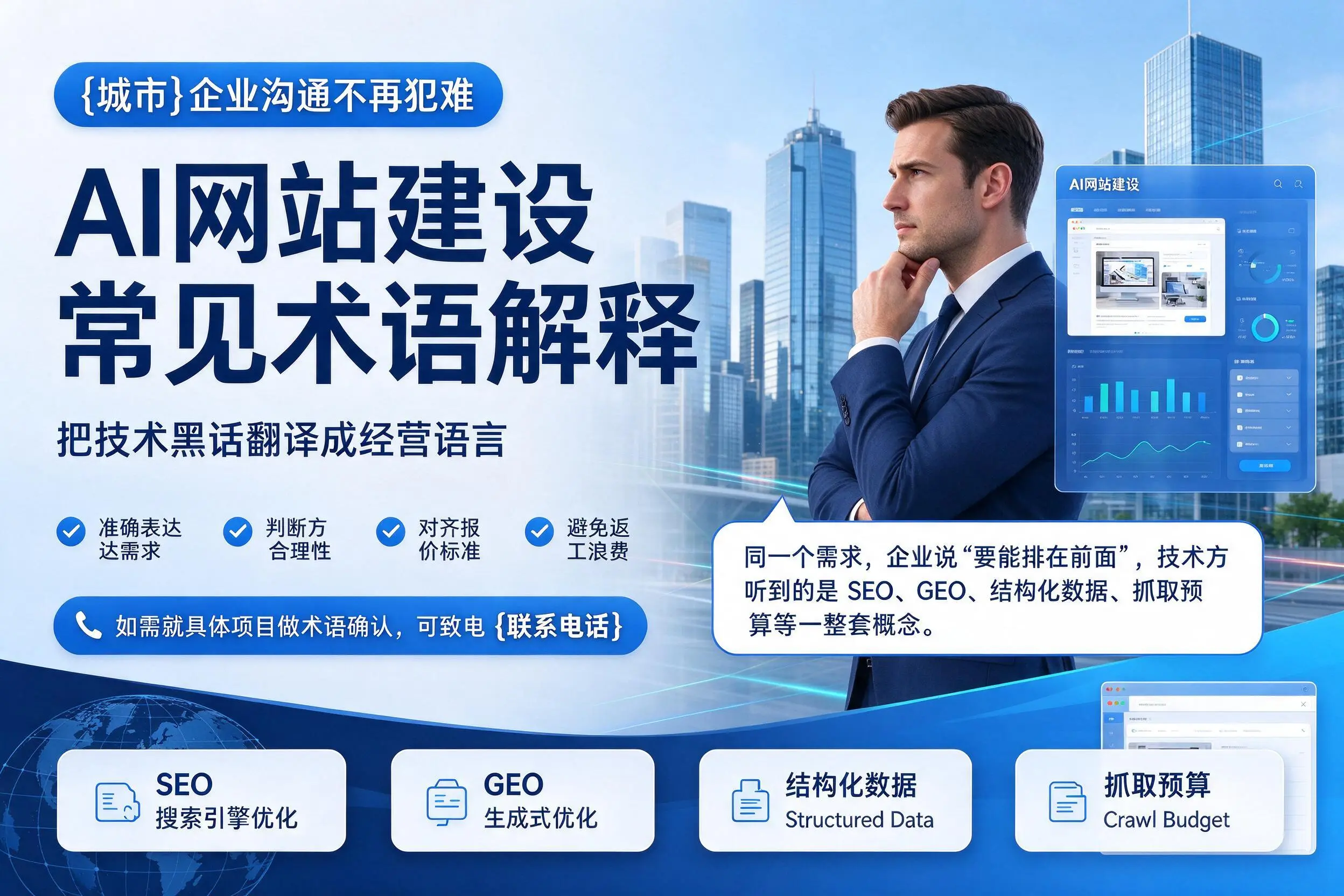 AI网站建设常见术语解释，南平企业沟通不再犯难