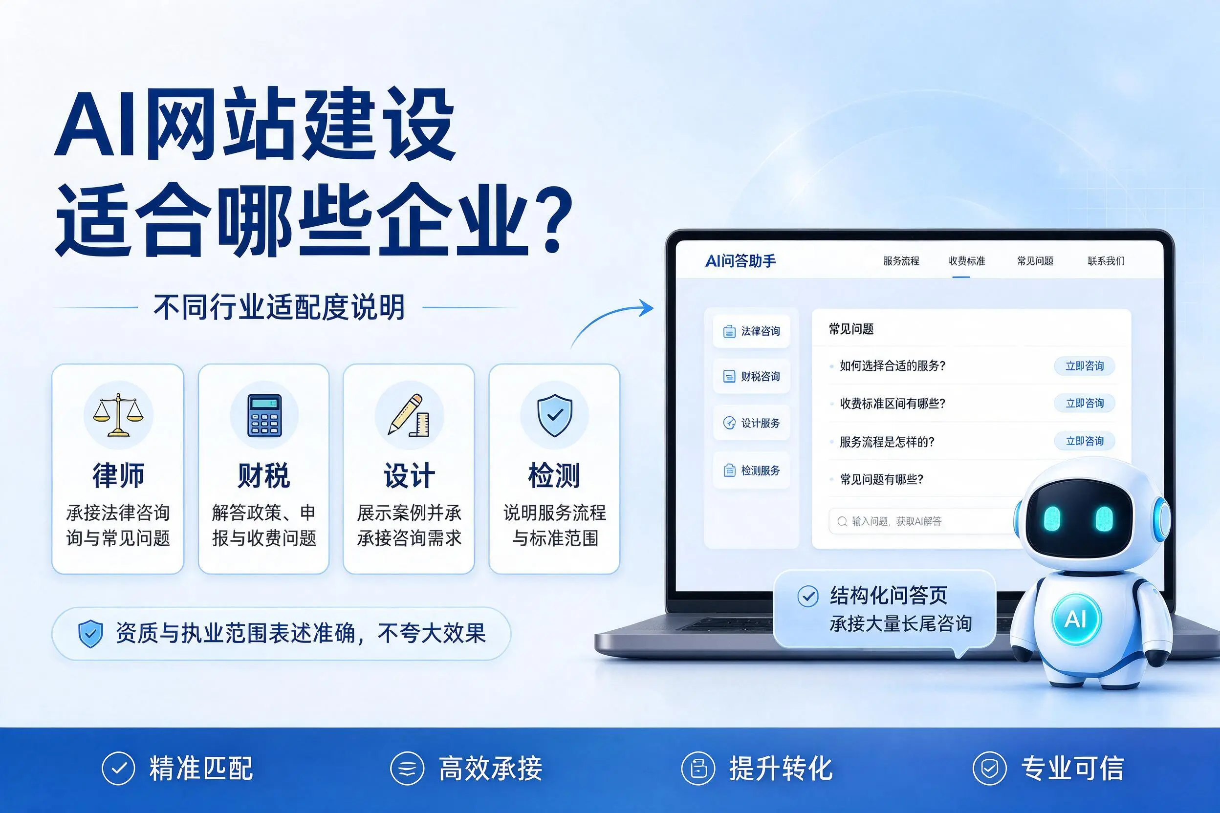 AI网站建设适合哪些企业?南平不同行业适配度说明