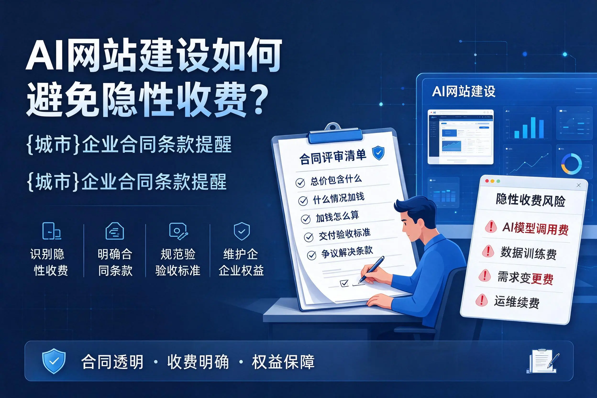 AI网站建设如何避免隐性收费？南平企业合同条款提醒